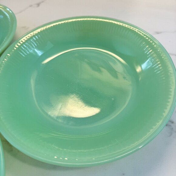 Fire-King Jane Ray Jadeite 7 5/8″ Soup Plate (Set of 3) - Picture 4 of 7